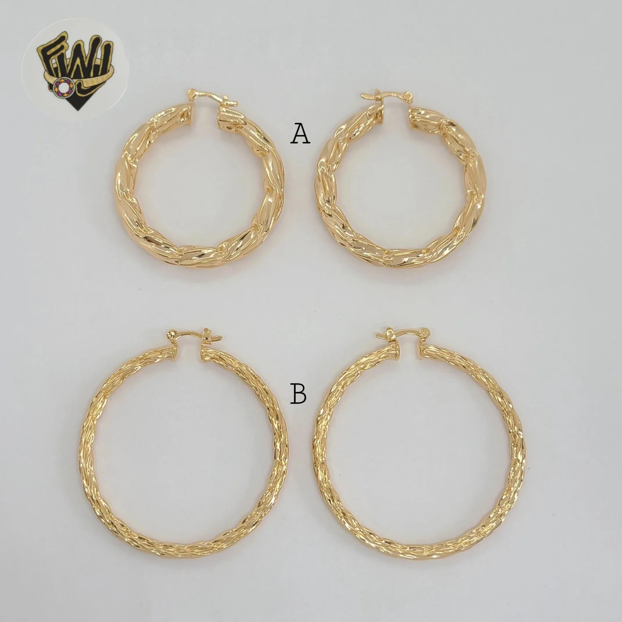 (1-2931-1) Gold Laminate - Carved Hoops - BGF