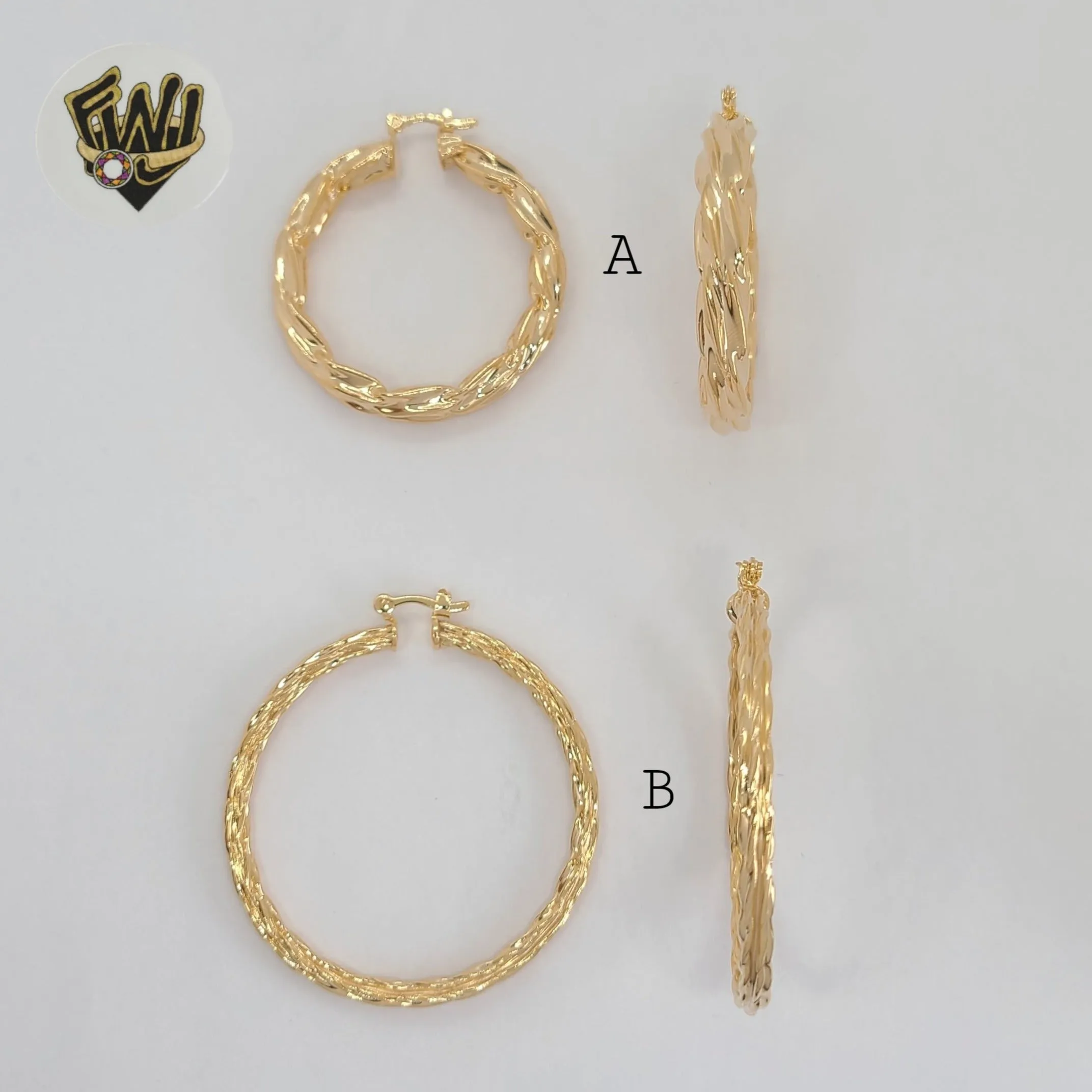 (1-2931-1) Gold Laminate - Carved Hoops - BGF