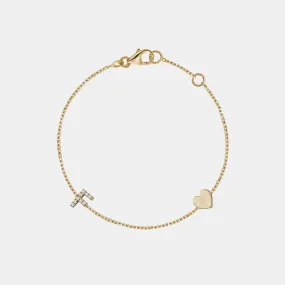 1 Letter Pavé Mini Initial Bracelet