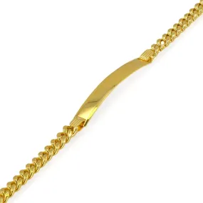 10K Yellow gold women miami cuban link ID bracelet FREE ENGRAVING-227192