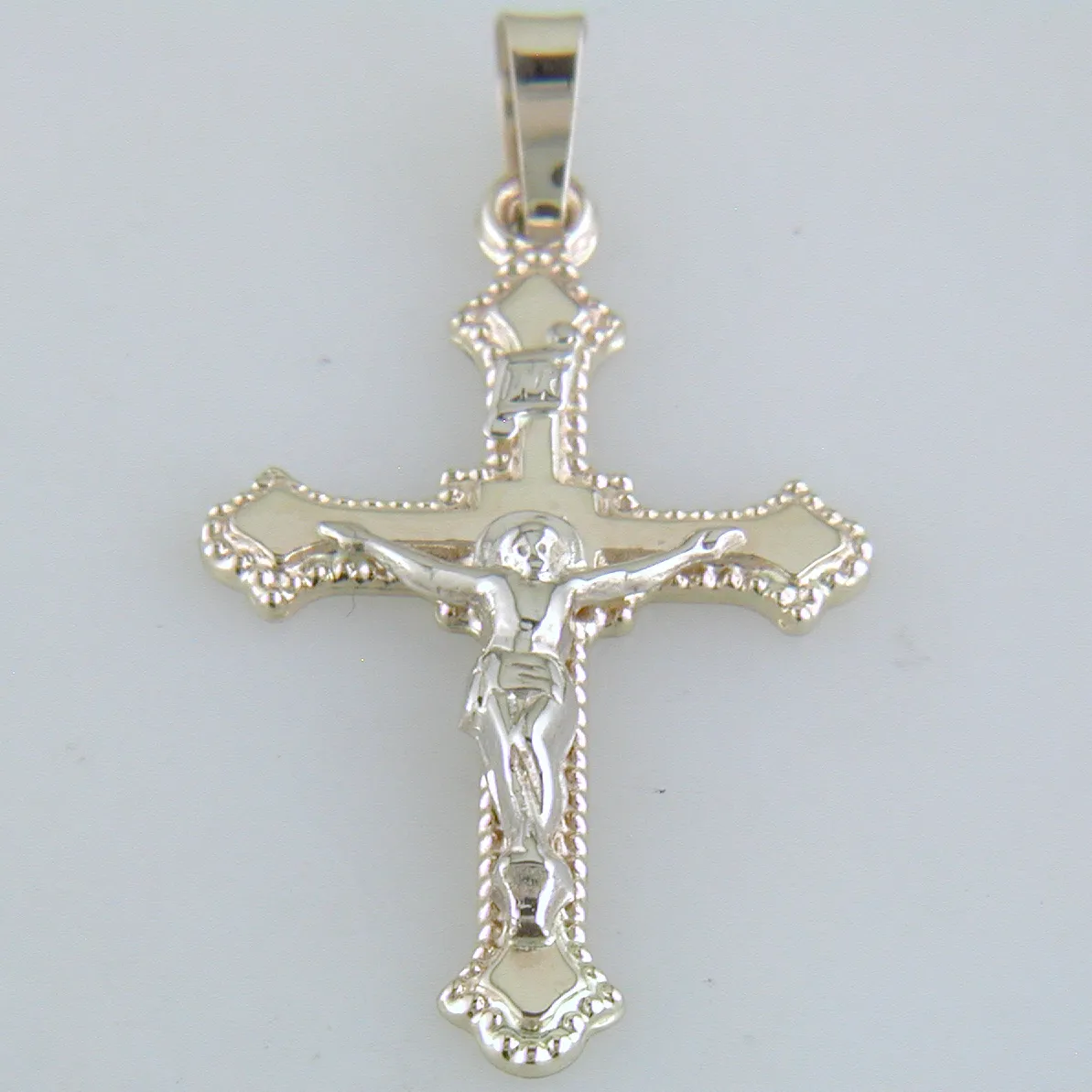 14k Yellow Gold Crucifix Cross Pendant Charm