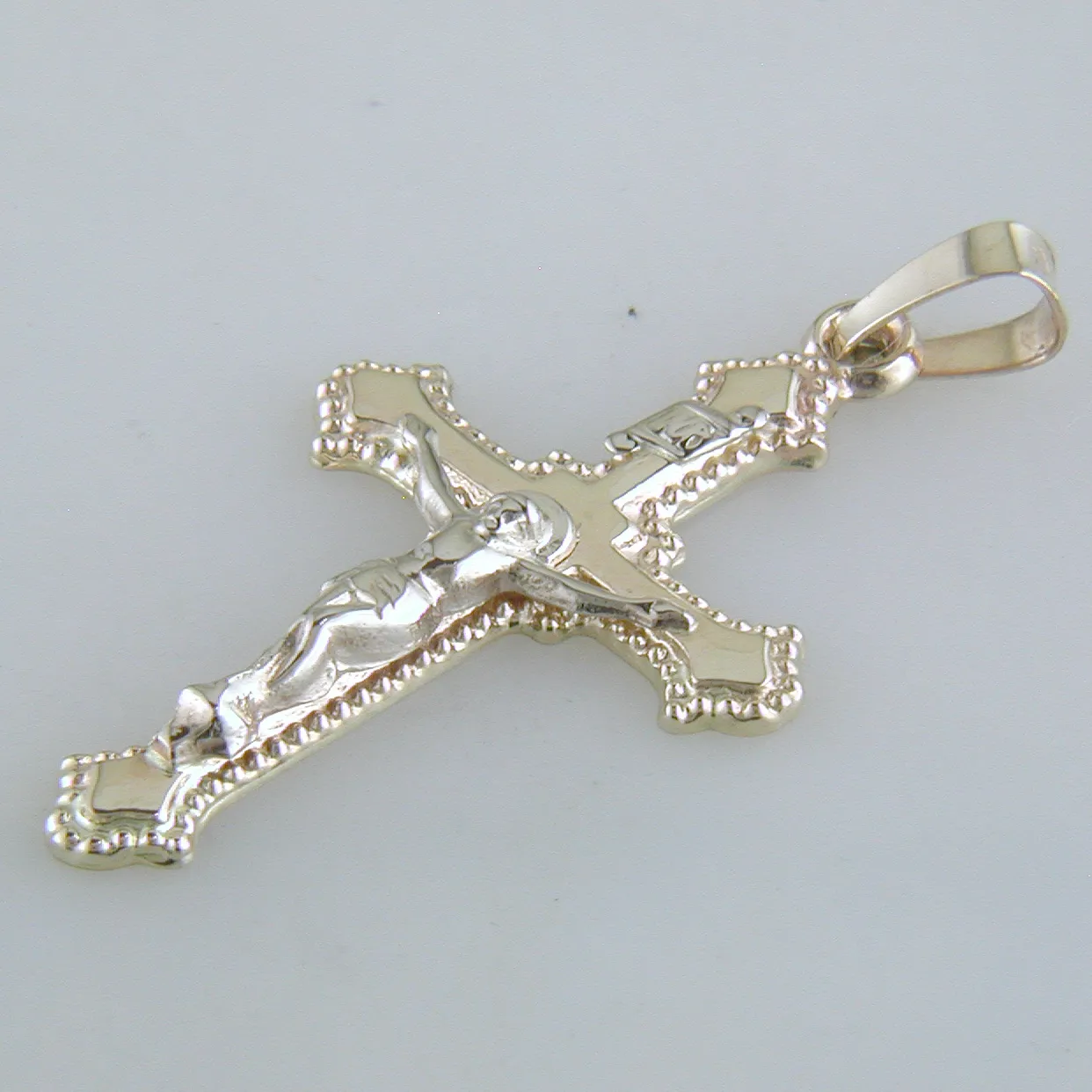 14k Yellow Gold Crucifix Cross Pendant Charm