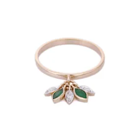 14K Yellow Gold Emerald Ring