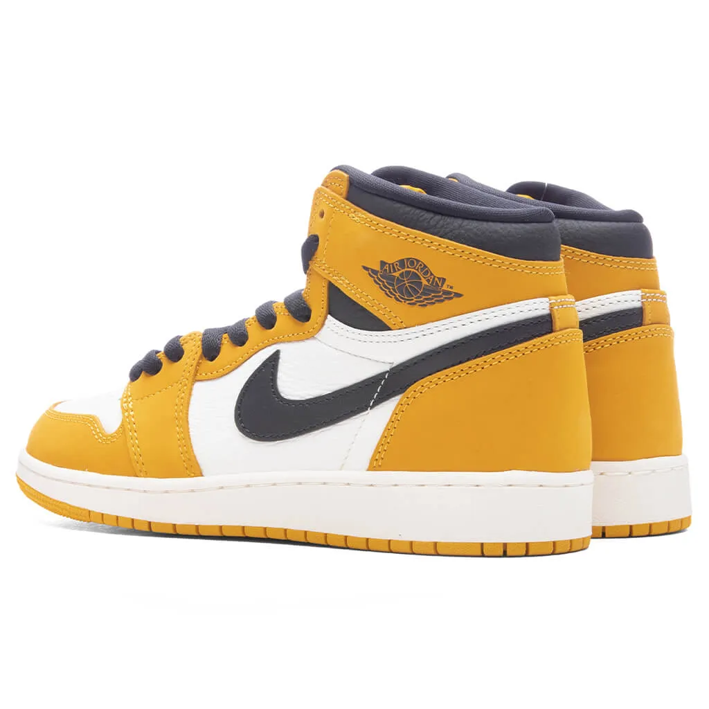 Air Jordan 1 Retro High OG (GS) 'Yellow Ochre' - Yellow Ochre/Black/Sail