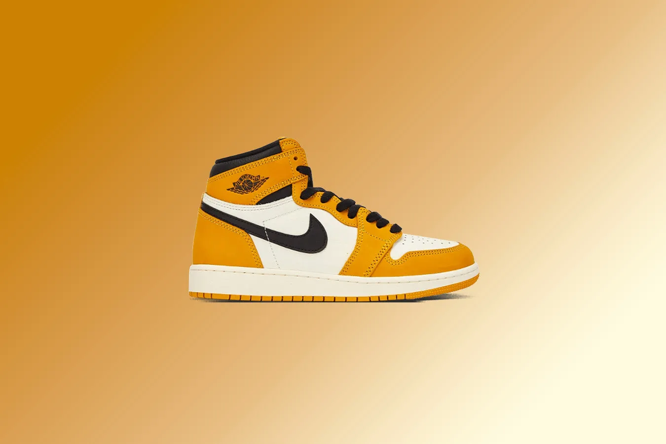 Air Jordan 1 Retro High OG (GS) 'Yellow Ochre' - Yellow Ochre/Black/Sail