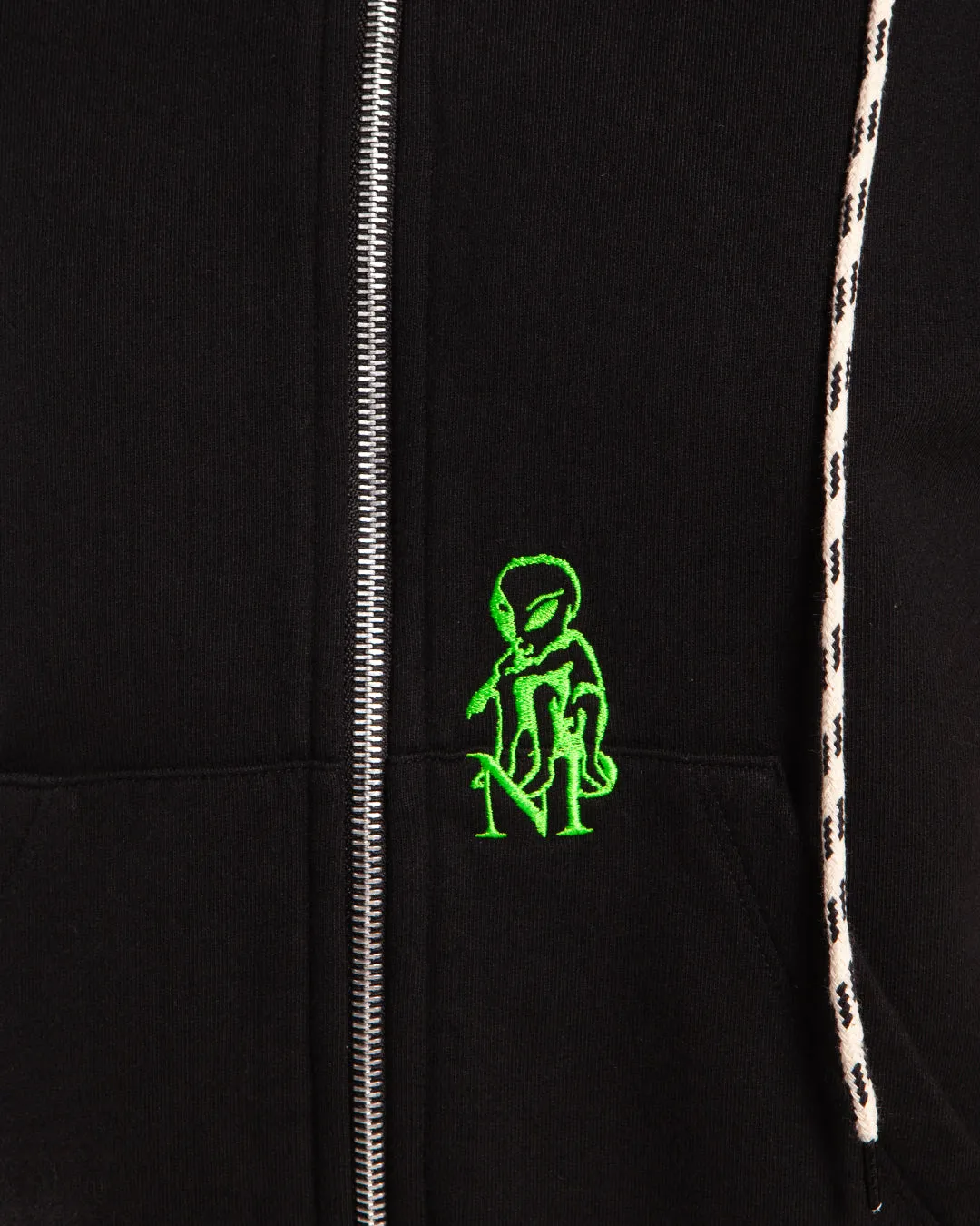 Aries Arise Mini Alien Zip Through Hoodie Black