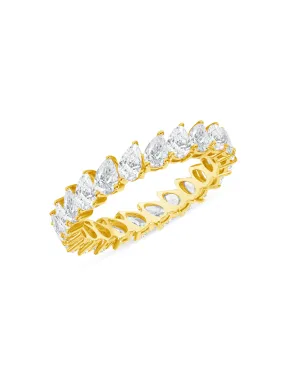 Asymmetrical Pear Eternity Band 14K