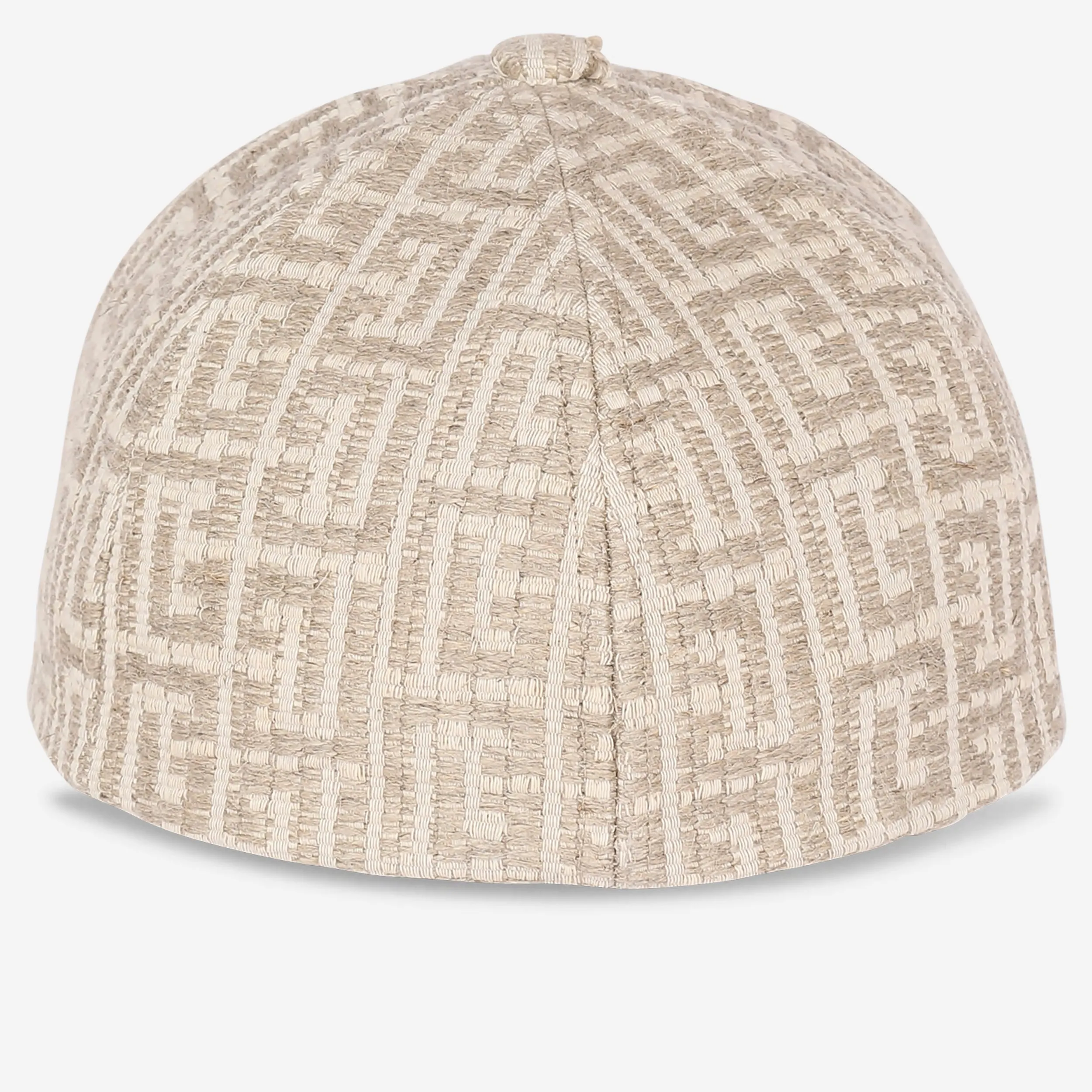 Balmain Monogrammed Raffia Cap