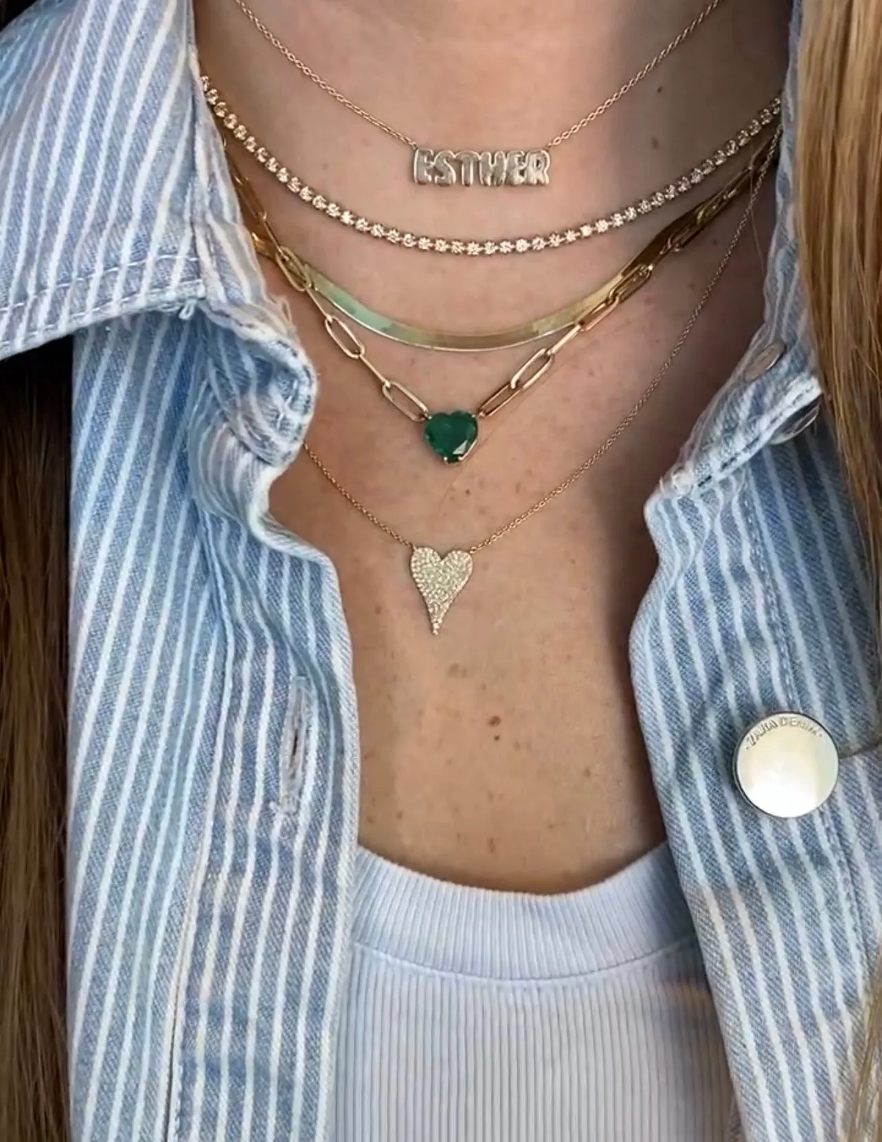 Big Elongated Heart Necklace