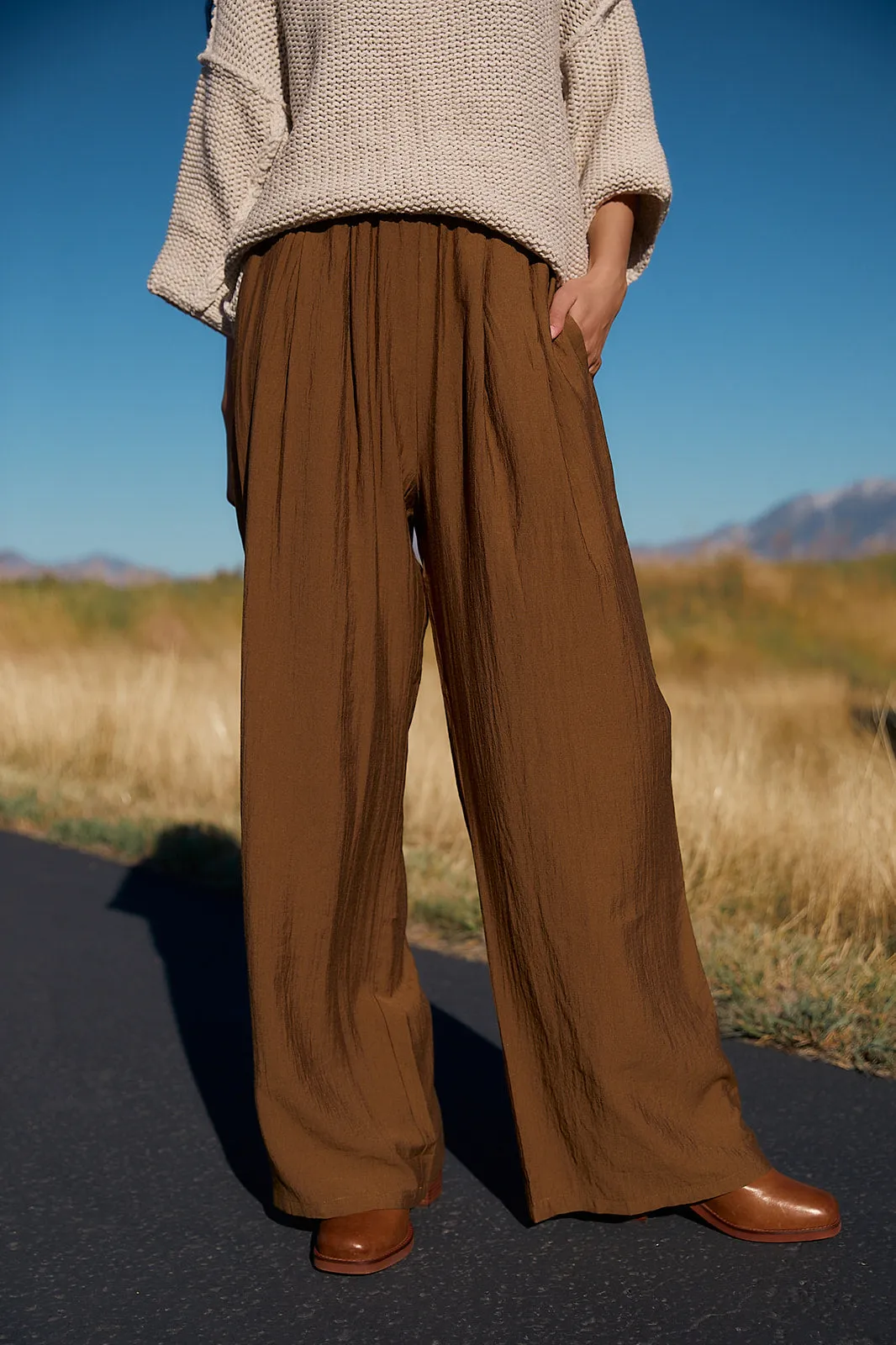 Bronze Flowy Pants-FINAL SALE