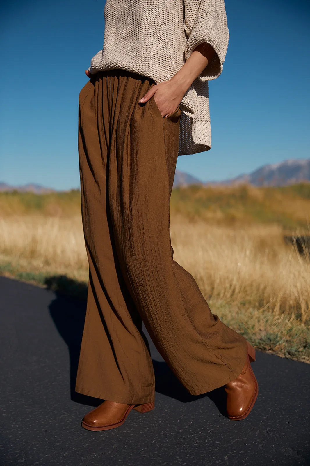 Bronze Flowy Pants-FINAL SALE