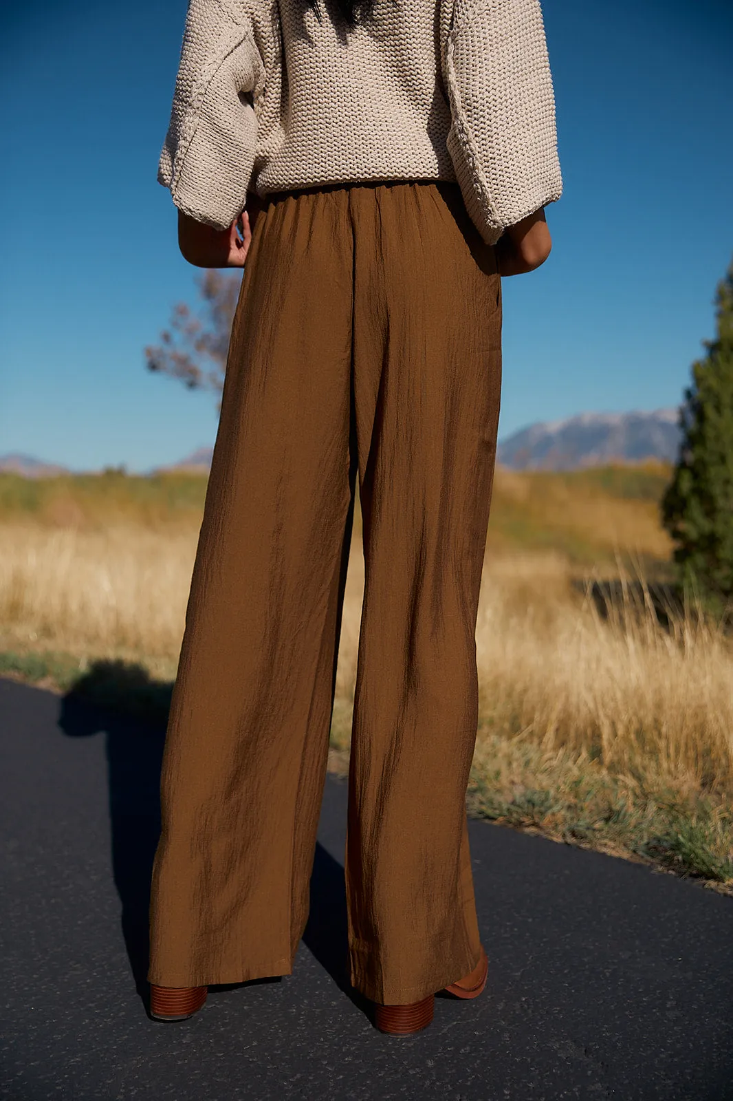 Bronze Flowy Pants-FINAL SALE