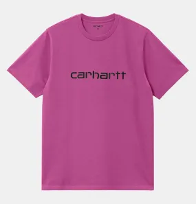 Carhartt WIP Script T-Shirt in Magenta