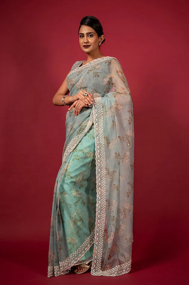 Cocktail Pastel Saree