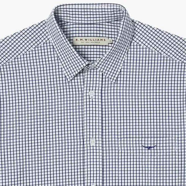 Collins Shirt - Check - Navy/White