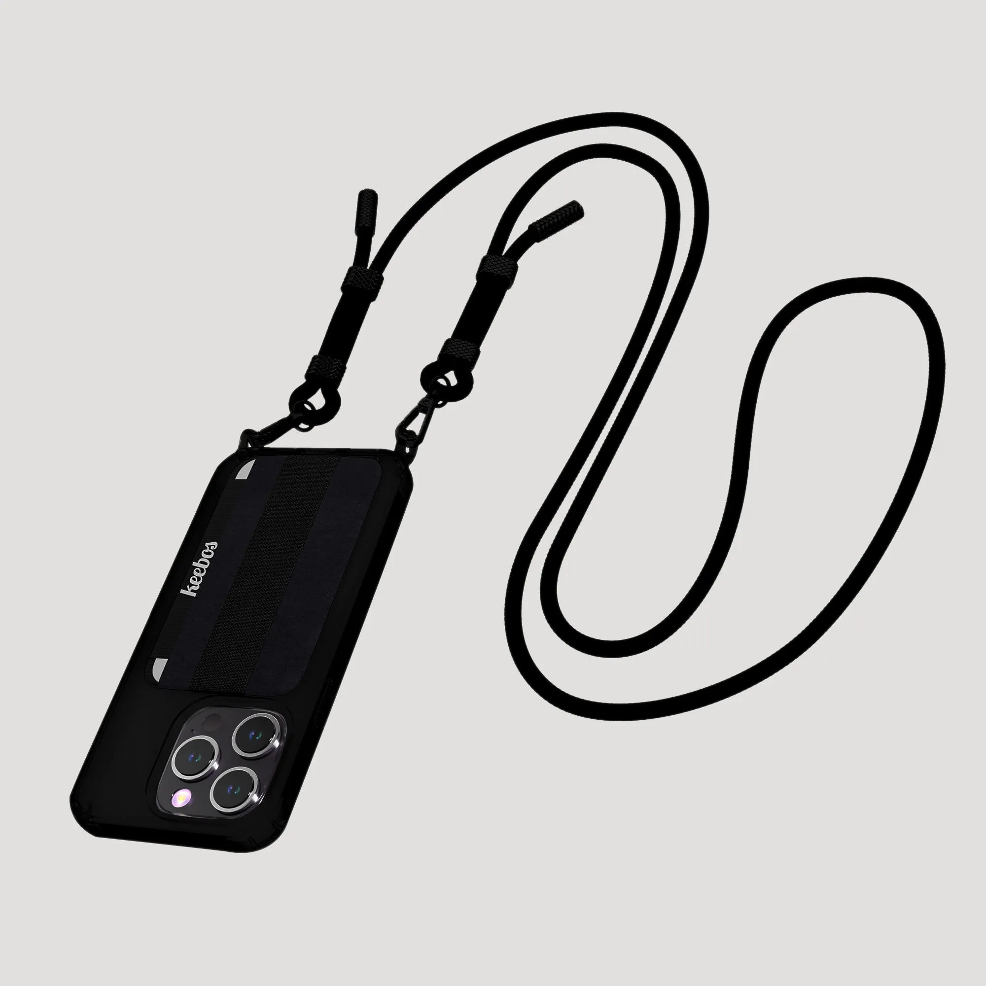 Crossbody Phone Case Necklace - Midnight (All Black)