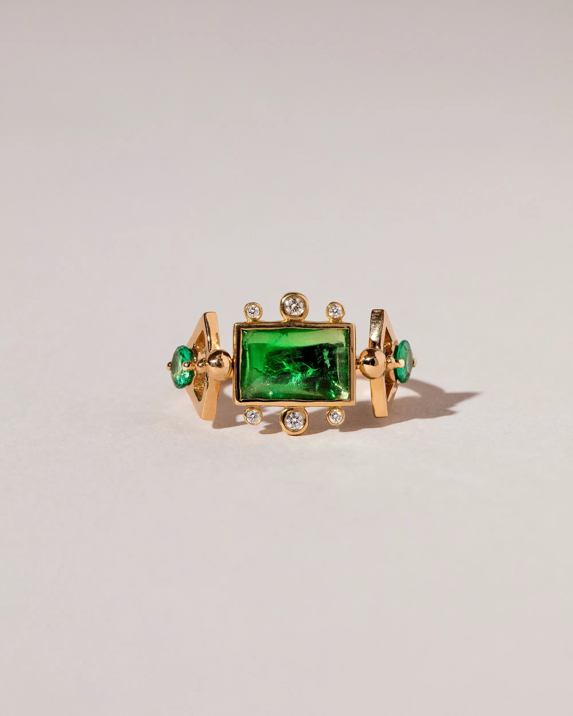 Emerald Lotus Ring