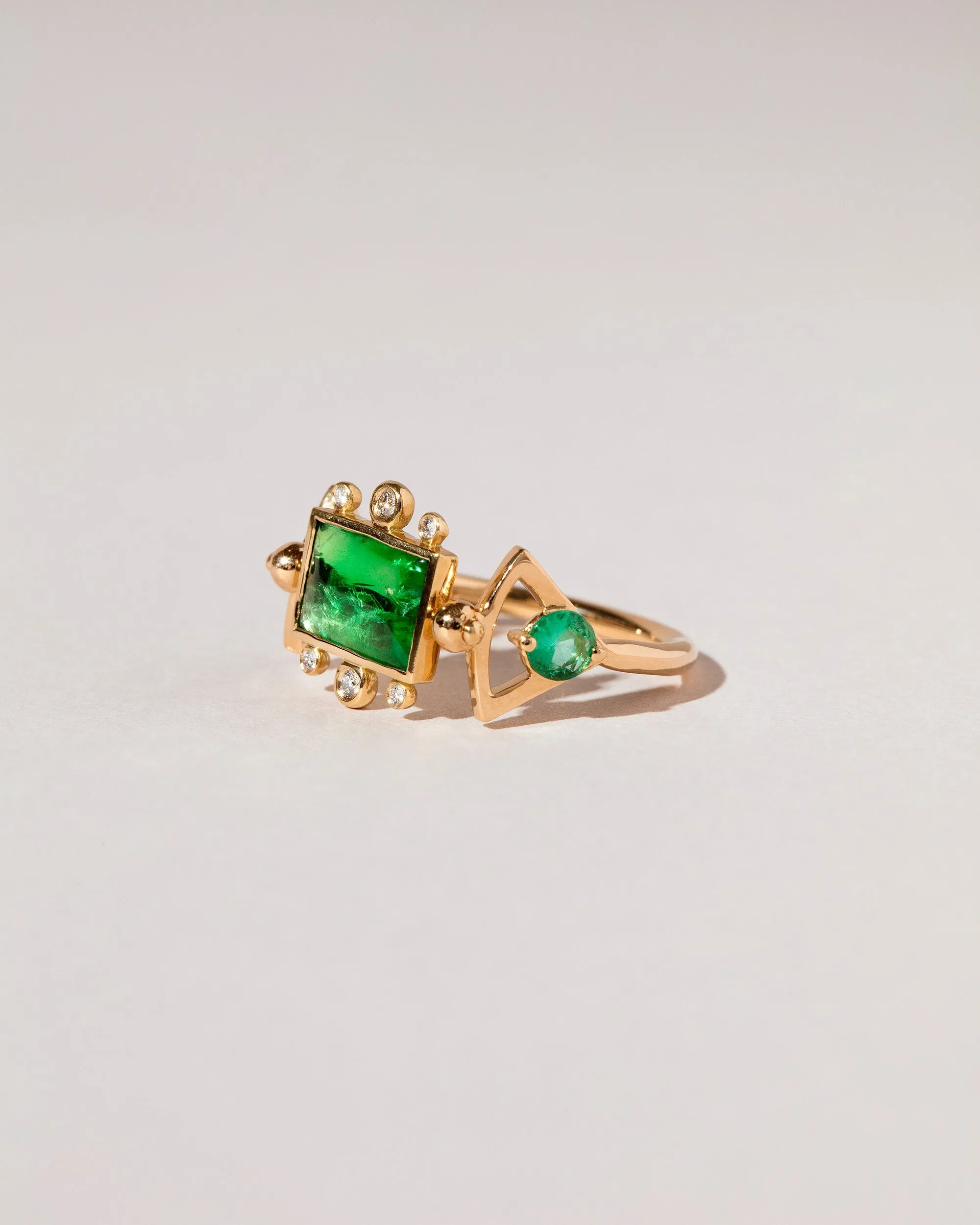 Emerald Lotus Ring