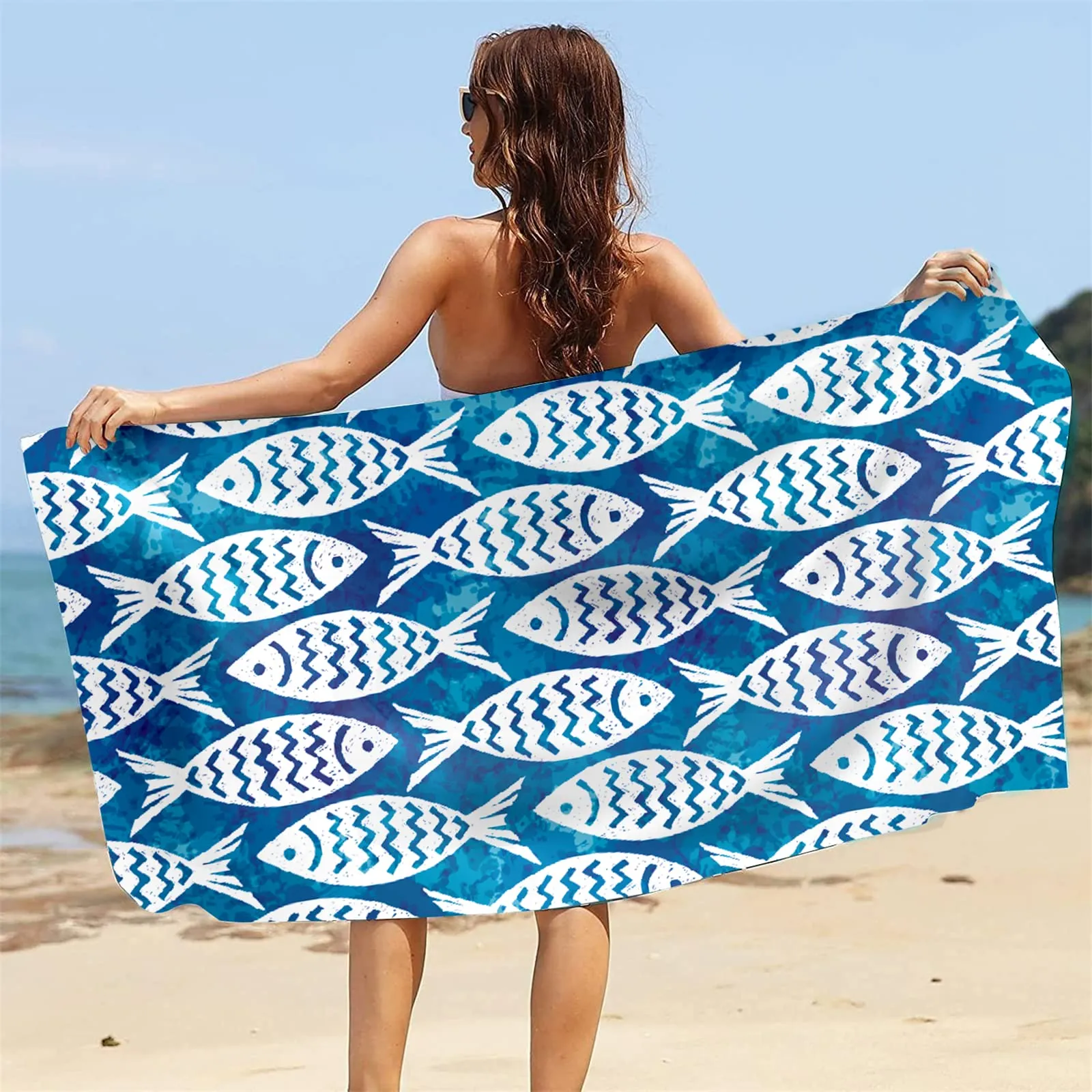 Extra Large Sand-Free Quick Drying Lightweight Beach Towel