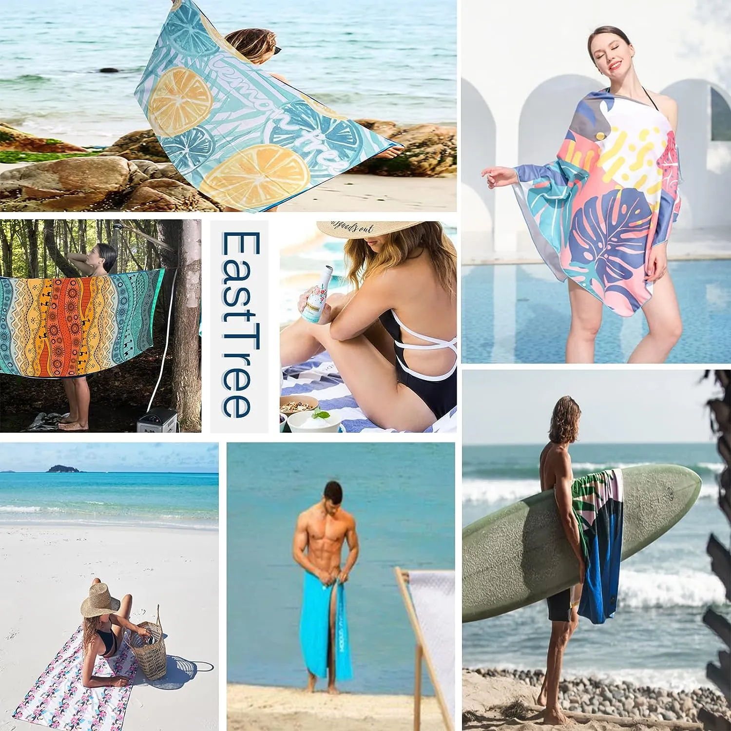 Extra Large Sand-Free Quick Drying Lightweight Beach Towel