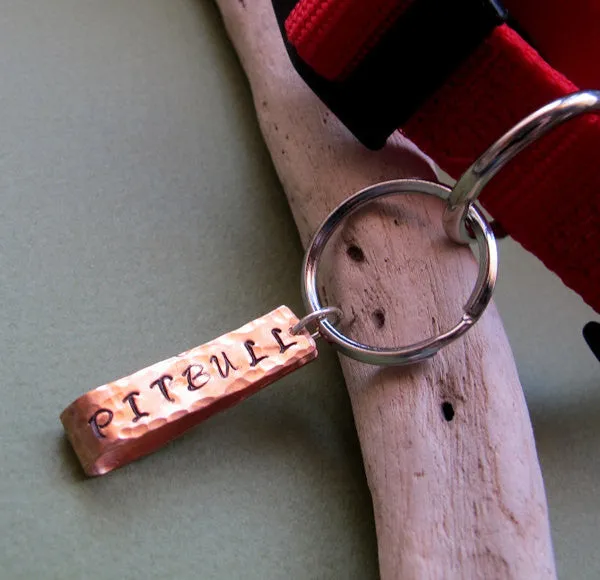 Feather Keychain Charm with ID Tag