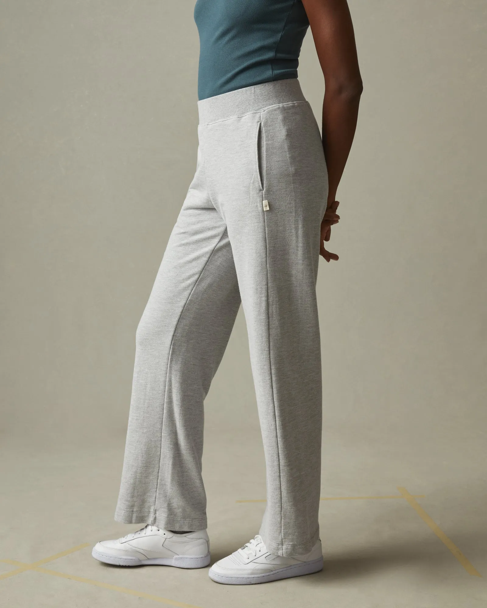 French Terry Straight Sweatpant - Ash Heather