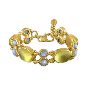 Hemera and Nyx Star Sapphire and Golden Beryl Bracelet