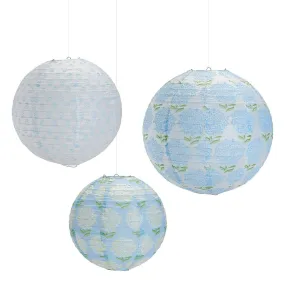 Hydrangea Set of 3 Paper Lanterns in Gift Pack