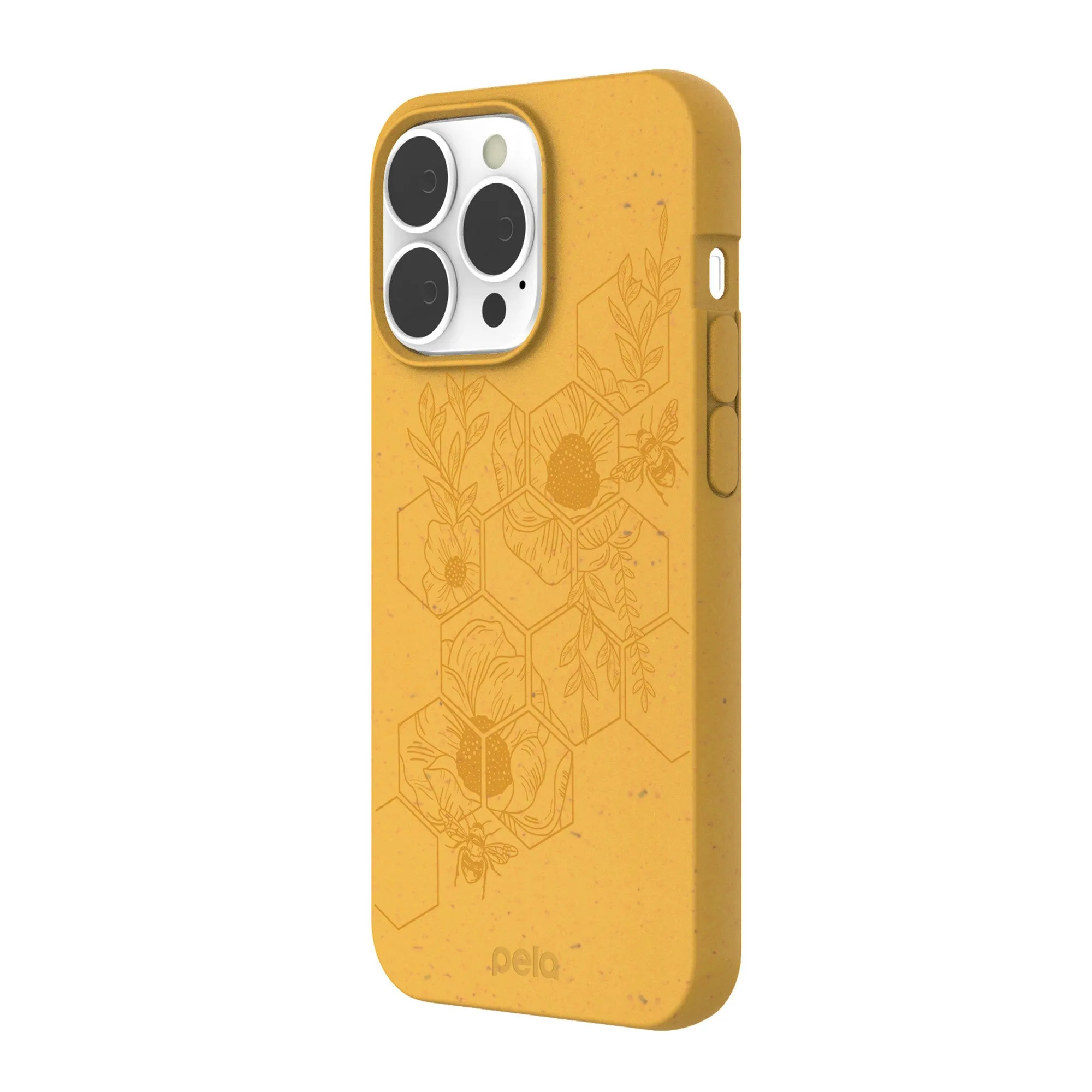 iPhone 13 Pro Pela Yellow Honey Bee Edition Compostable Eco-Friendly Protective Case - 15-09014