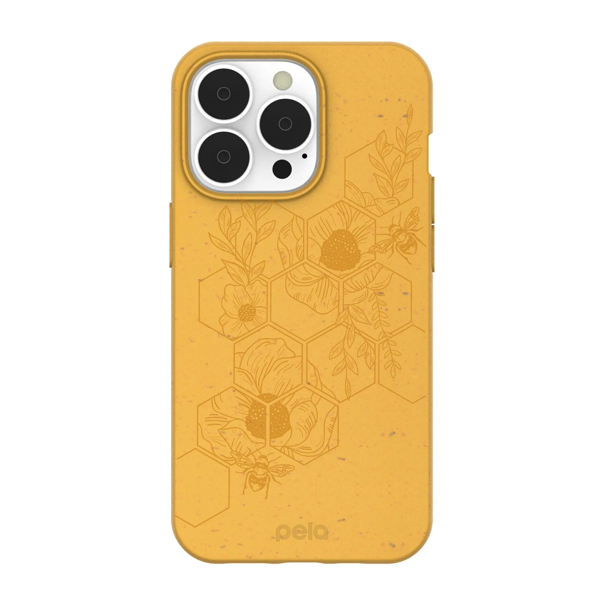 iPhone 13 Pro Pela Yellow Honey Bee Edition Compostable Eco-Friendly Protective Case - 15-09014