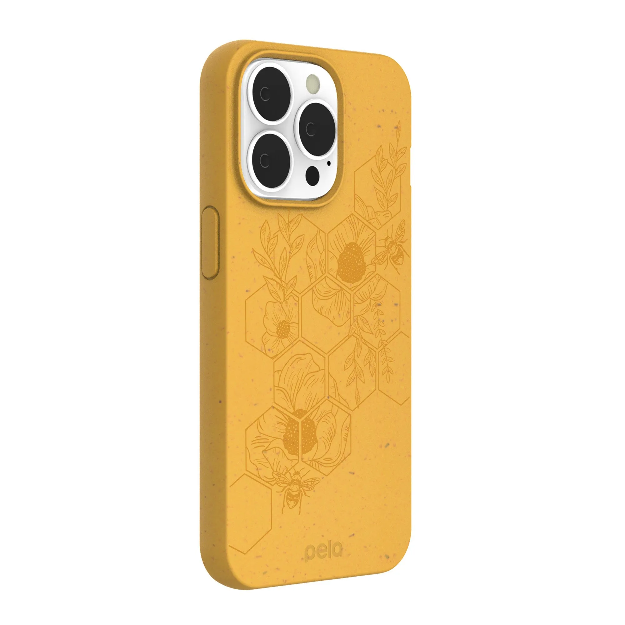 iPhone 13 Pro Pela Yellow Honey Bee Edition Compostable Eco-Friendly Protective Case - 15-09014