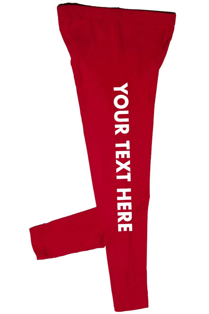 Kid's Your Own Text Customization Printed Leggings for 4~8 years old