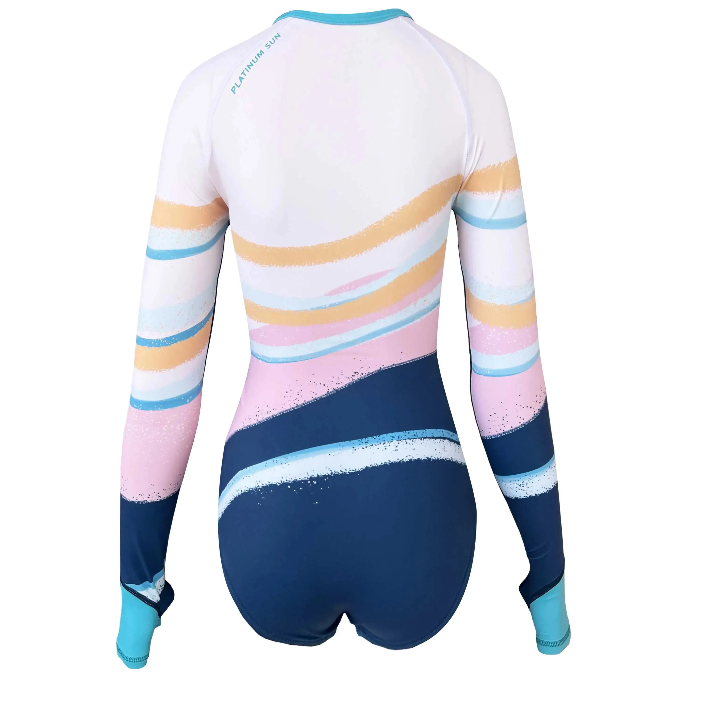 Long Sleeve Swimsuit for Women UPF 50  | Art - Sandy Waves