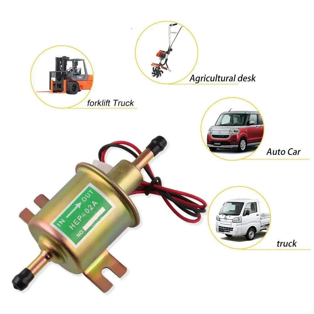 Low Pressure Universal Diesel Petrol Gasoline Electric Fuel Pump HEP-02A 12V 24V For Car Motorcycle