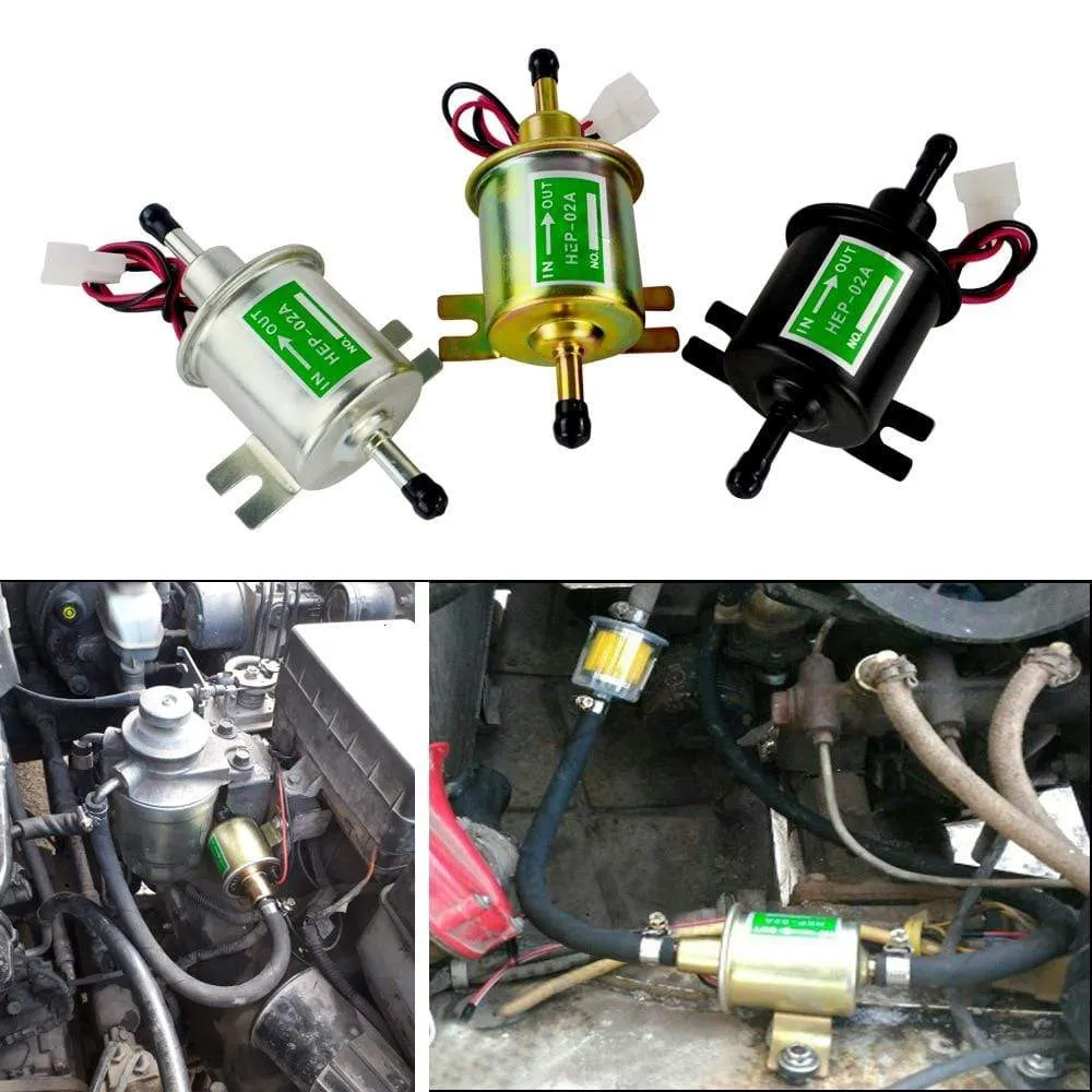 Low Pressure Universal Diesel Petrol Gasoline Electric Fuel Pump HEP-02A 12V 24V For Car Motorcycle