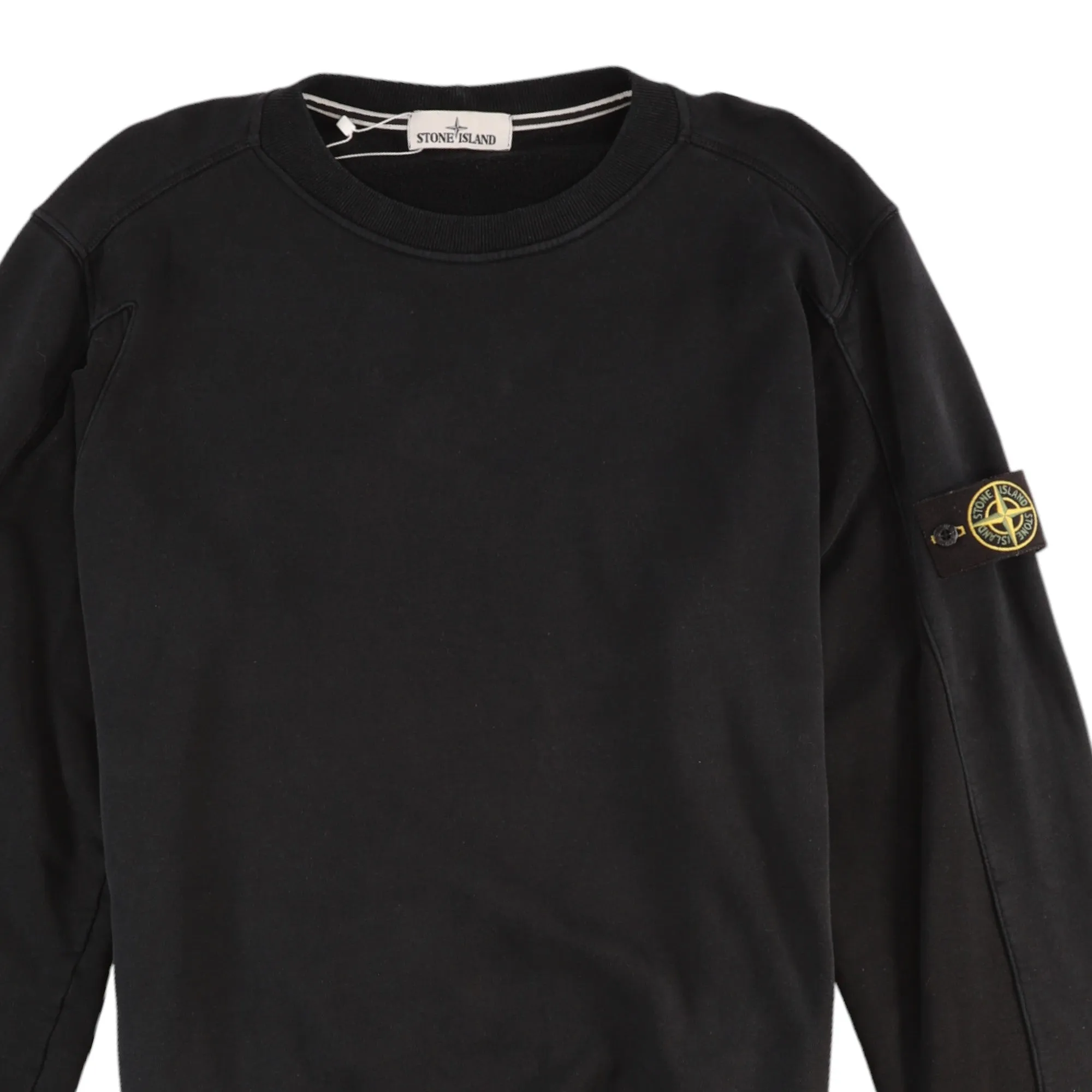 Men's Applique Logo Sweatshirt Black Size XXL