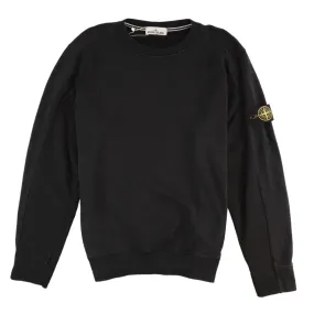 Men's Applique Logo Sweatshirt Black Size XXL