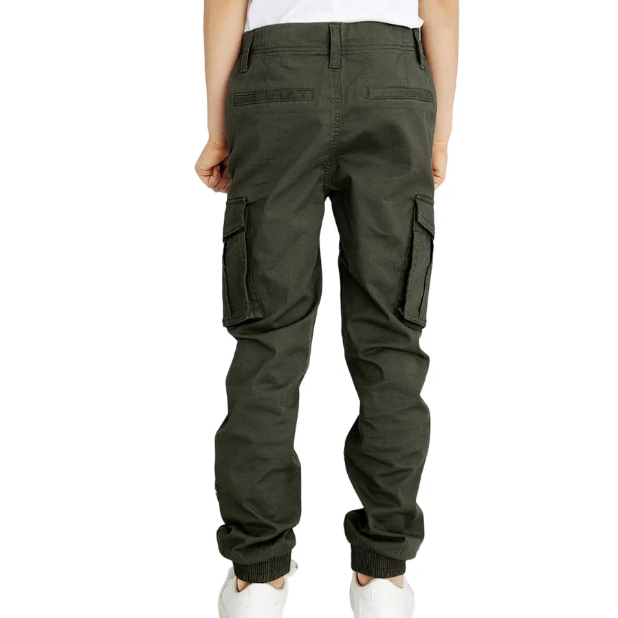 name it pantalone da ragazzo con tasconi ed elastico alla caviglia 13151735 rosin