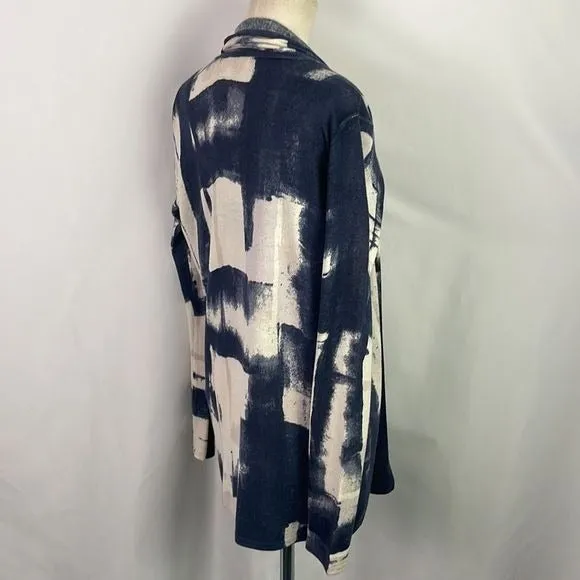 Neiman MarcusNWT Blue Cream Print Cashmere Sweater Set