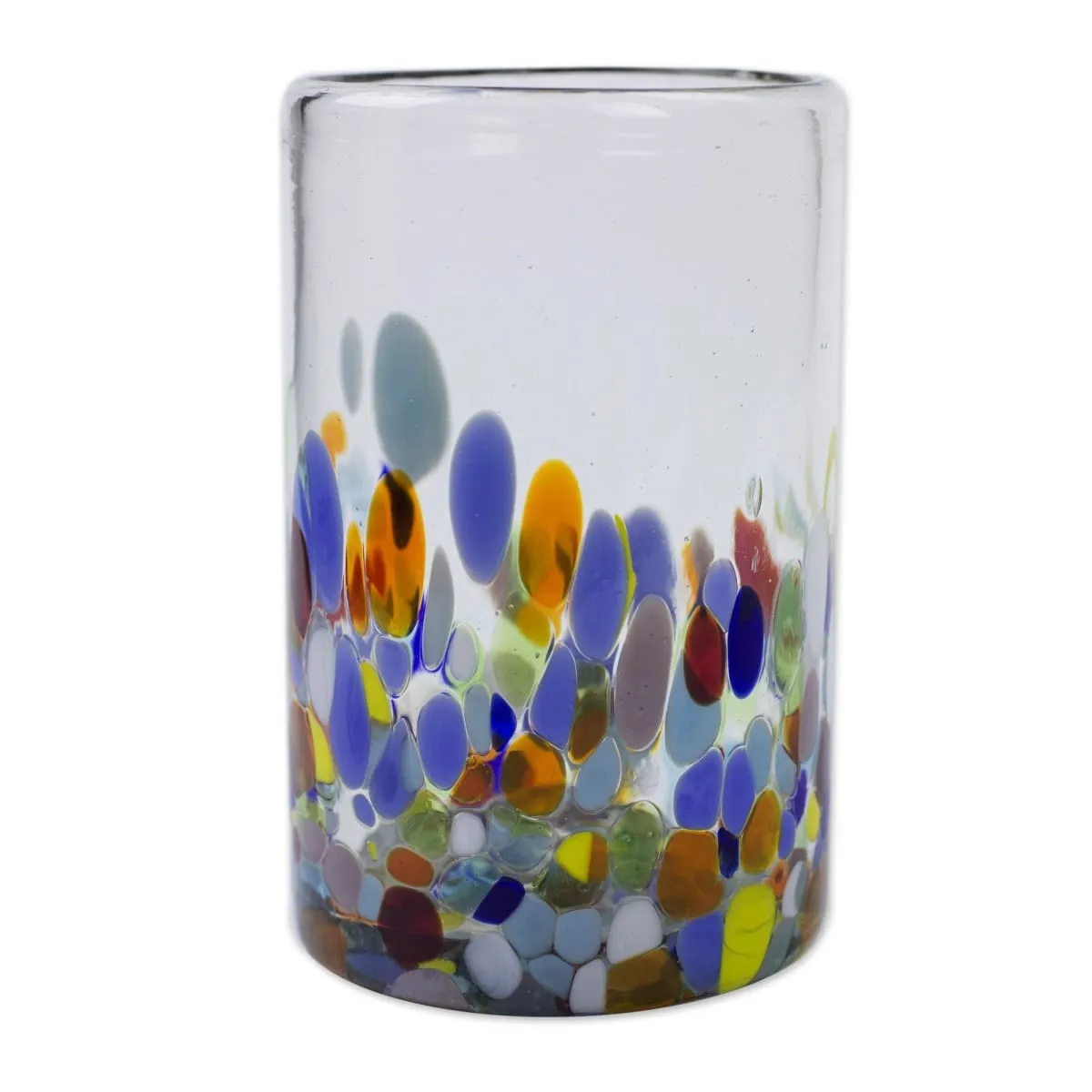 Novica Confetti Festival Blown Glass Tumblers (Set Of 6)