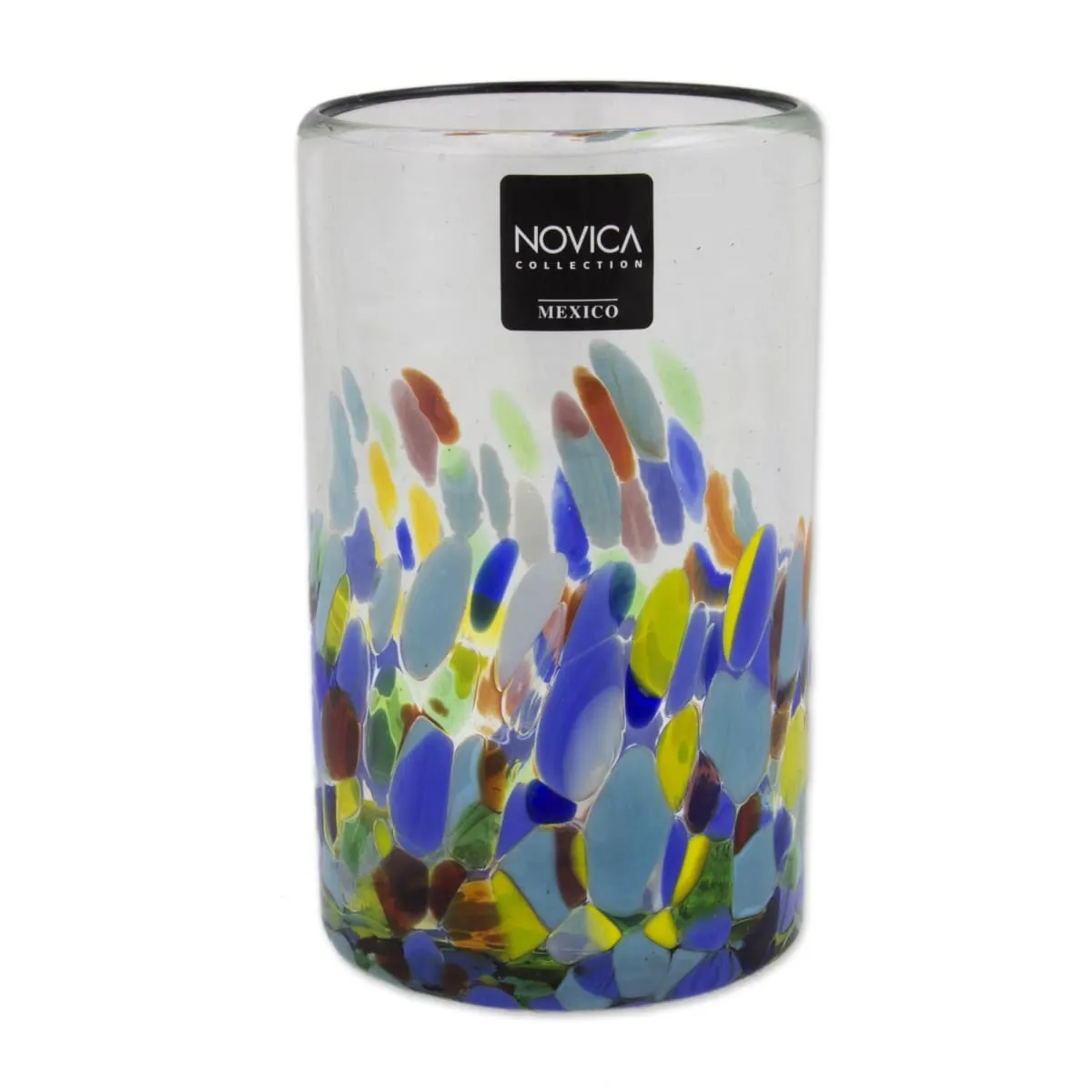 Novica Confetti Festival Blown Glass Tumblers (Set Of 6)