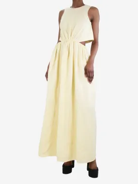 Pale yellow sleeveless dress - size UK 6