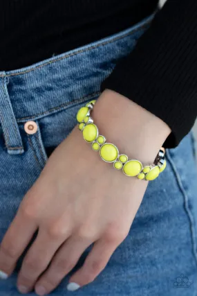 Paparazzi Accessories - Bubbly Belle #B335 Peg - Yellow Bracelet