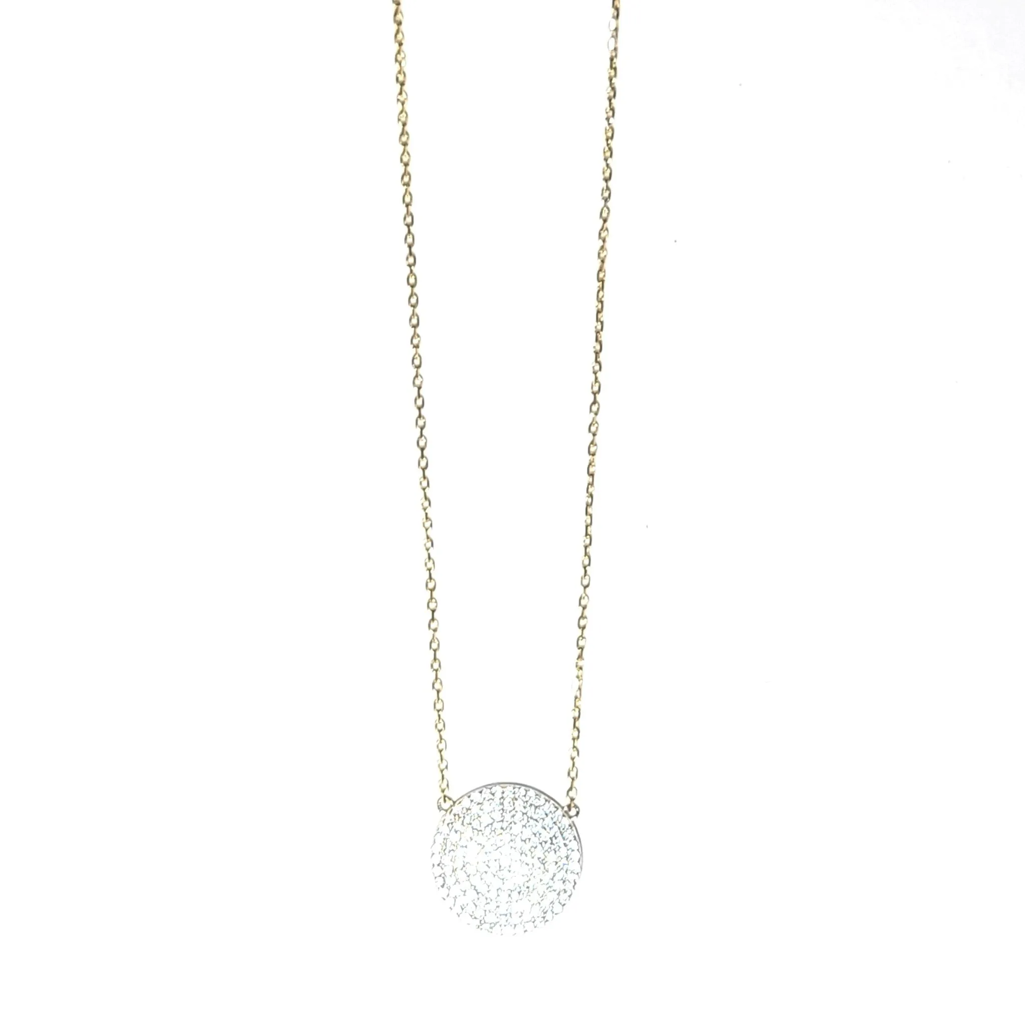 Pavé Disc Necklace