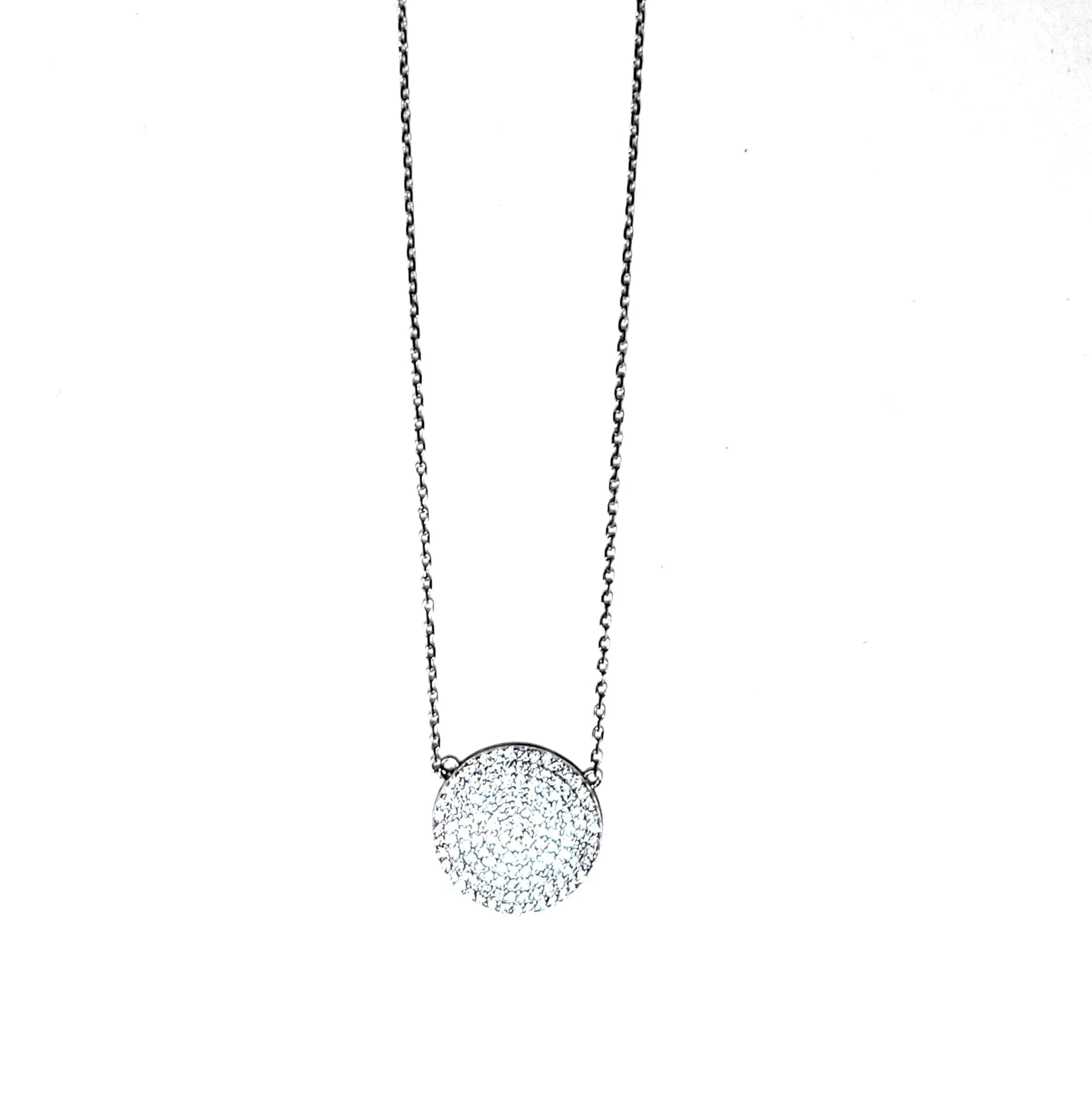 Pavé Disc Necklace