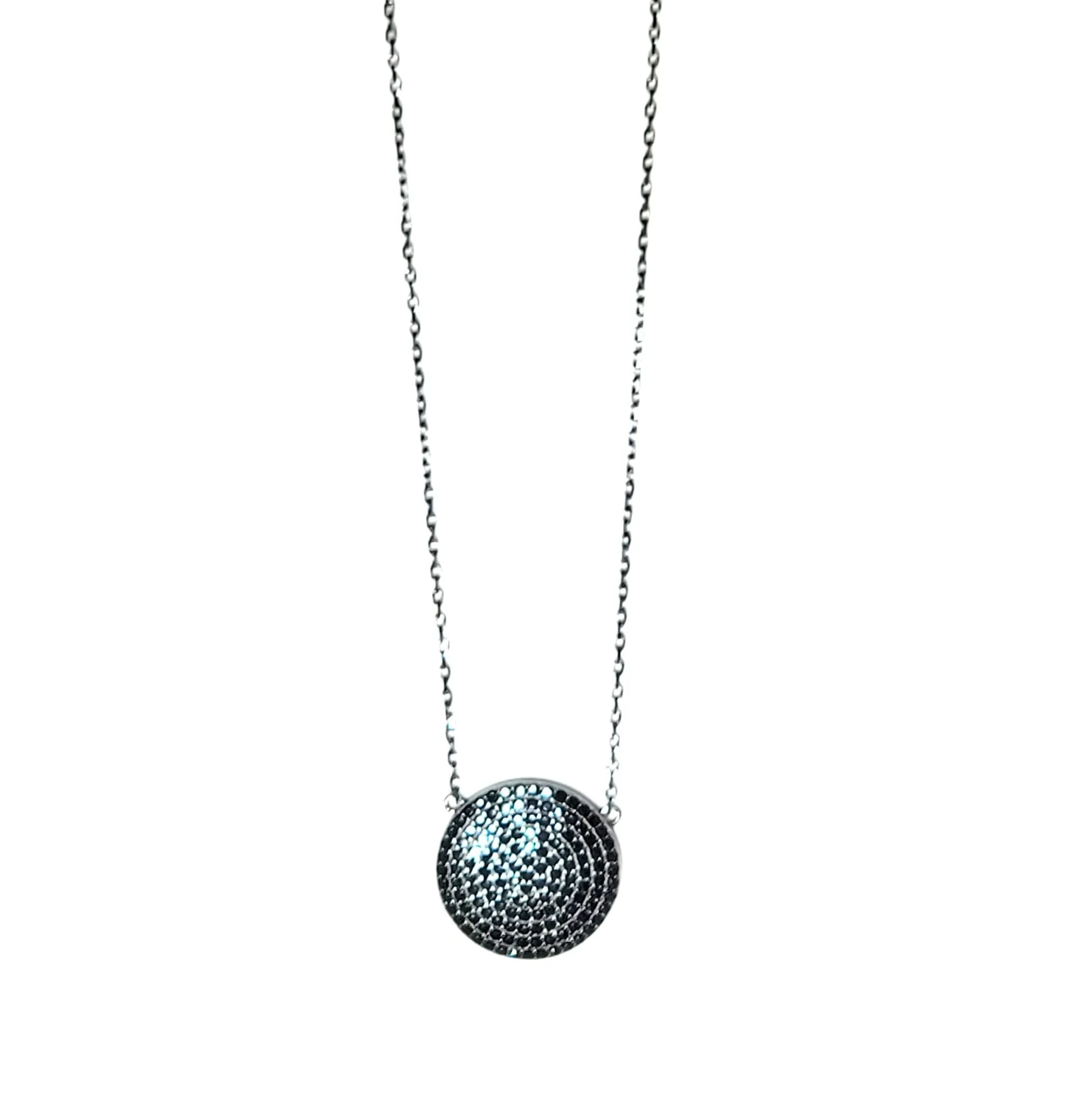 Pavé Disc Necklace