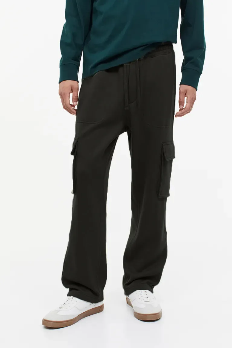 Relaxed Fit Cargo joggers For Men Off white