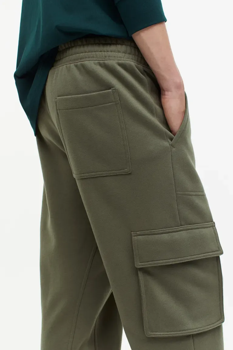 Relaxed Fit Cargo joggers For Men Off white