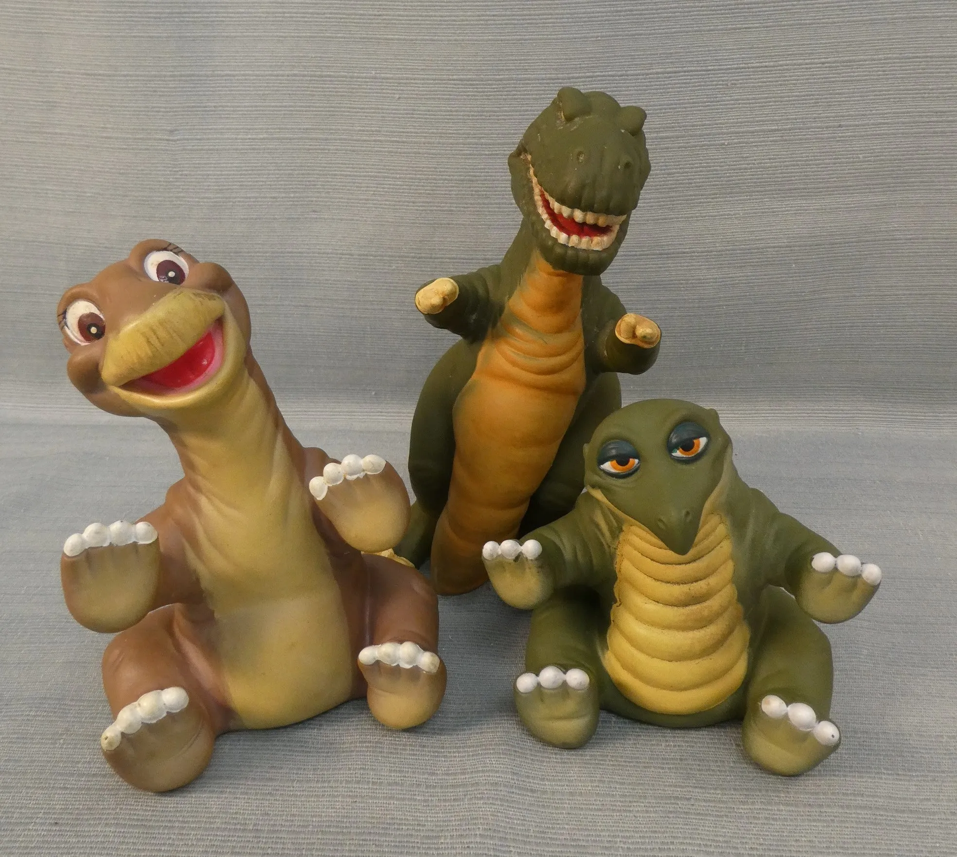 Set of 3 "Land of Time" Dinosaur Figures  - Very Good Condition