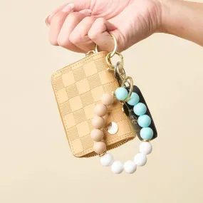 Silicone Beaded Keychain Wristlet